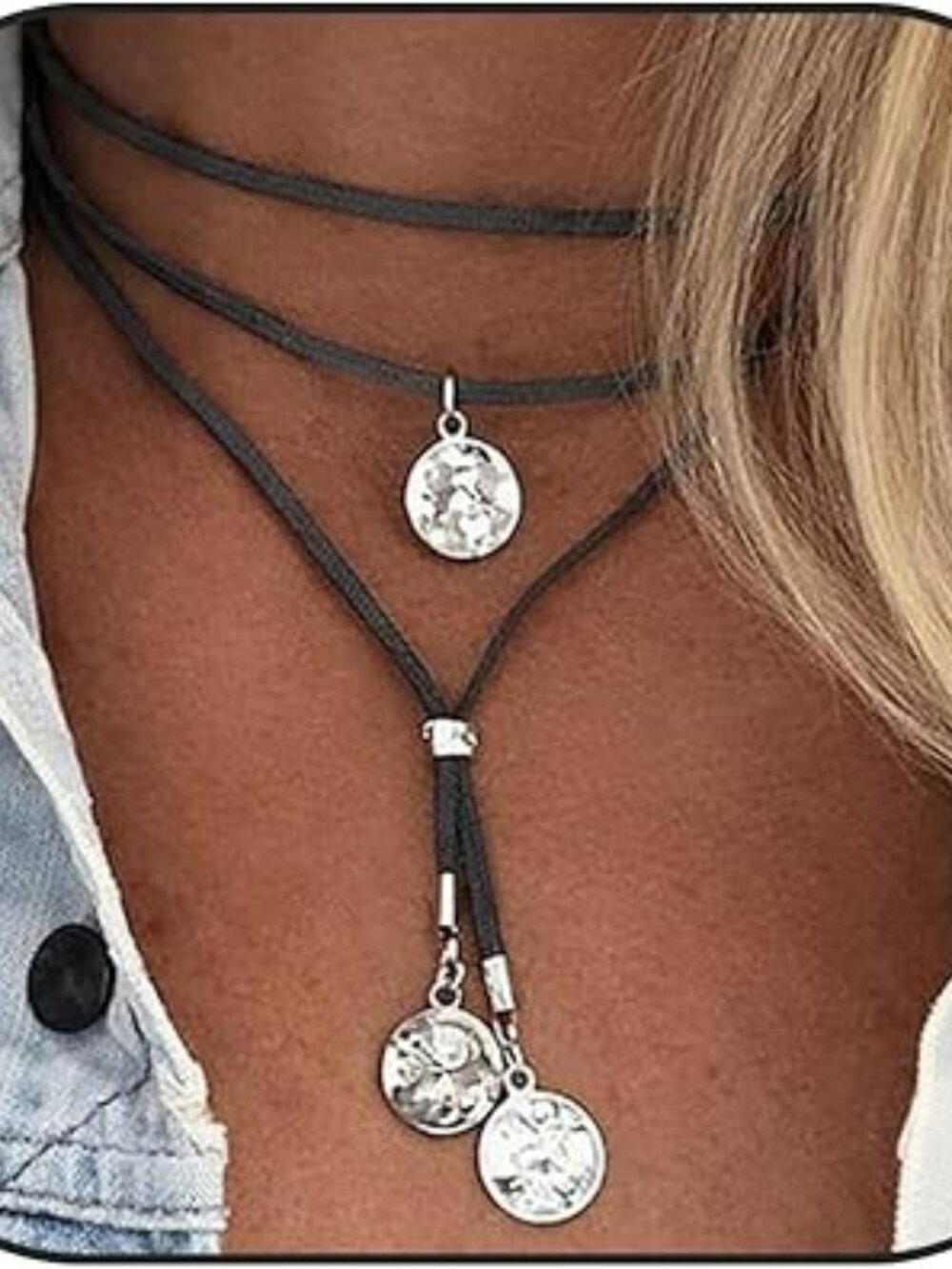 Boho Necklace Country Concert Outfits Nashville Western Cowgirl Long Leather